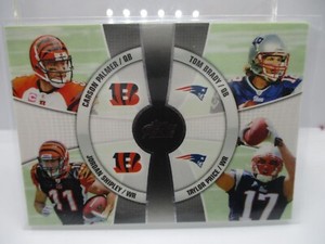 2010 Topps Prime Carson Palmer/Jordan Shipley/Tom Brady/Taylor PATRIOTS 