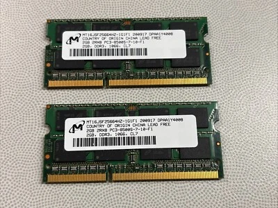 Micron 2GB 2Rx8 RAM Memory PC3-8500s-7-10-F1 - 2 units - Image 1 of 2