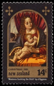 NEW ZEALAND 735 - "Madonna Suckling the Child" by Marco d'Oggiono (pb50070) - Picture 1 of 1