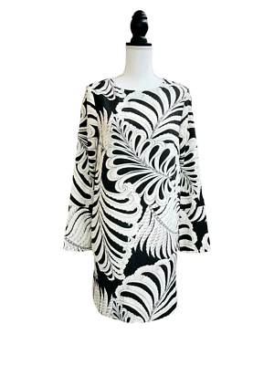 H&M Womens Black White FLoral Casual Dress 8 - Image 1 of 4