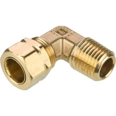 Parker Compression Tube Male Elbow 1/2-14, 5/8" Tube OD, Compression x MNPT 3PK - Image 1 of 4