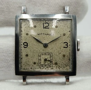 Wittnauer Men's Vintage Square Silver Tone Mechanical Watch - READ DESCRIPTION - Picture 1 of 19