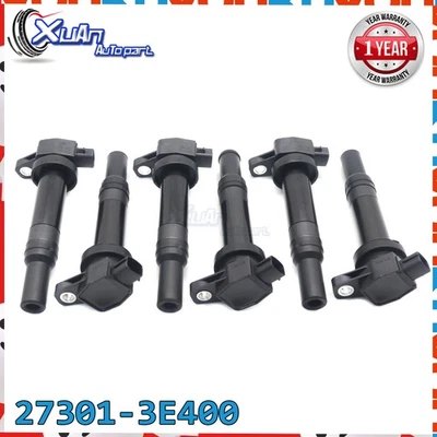 Ignition Coil For Hyundai Santa Fe Kia Rondo 2007-2011 2.4 2.7L 6PCS 27301-3E400 - Image 1 of 4