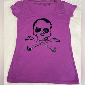 L.O.L. Vintage Skull & Crossbones Graphic Tee | Y2K Emo Punk | Größe XL - Bild 1 von 6