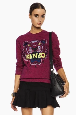 Sudadera Jersey Kenzo Paris Jungle Mujer Talla M Tigre Bordada Magenta Foto 1 de 4