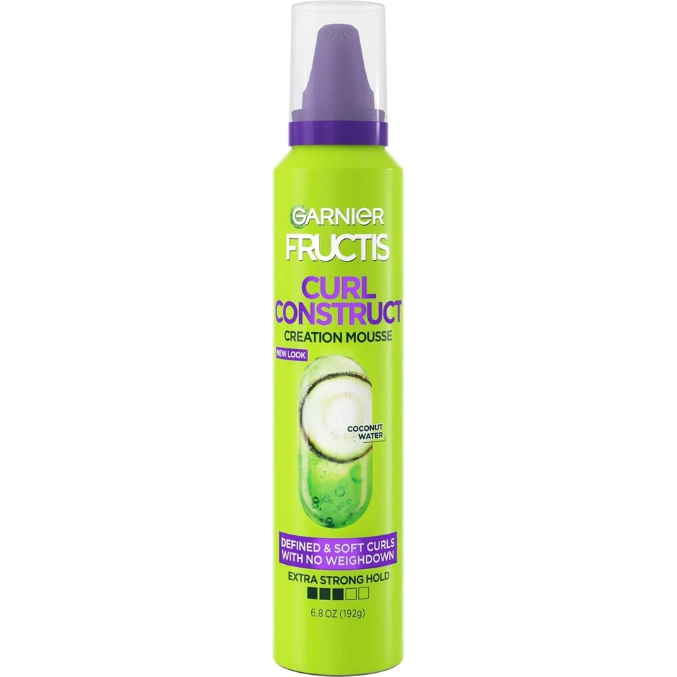 Mousse Creación Curl Construct Estilo Fructis, 6,8 OZ (Paquete de 1), Libre de Crueldad Foto 1 de 4