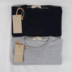 Aurélien Men's Cashmere/Wool Sweaters in Navy Blue & Gray Size Large Lot of 2 - Picture 1 of 7