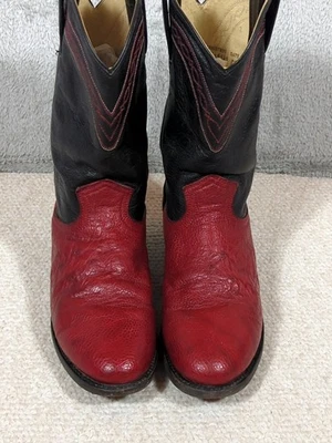 Dan Post женские ботинки 8 М вишневый красный и черный Western ботинки середины икры круглый носок - Изображение 1 из 4