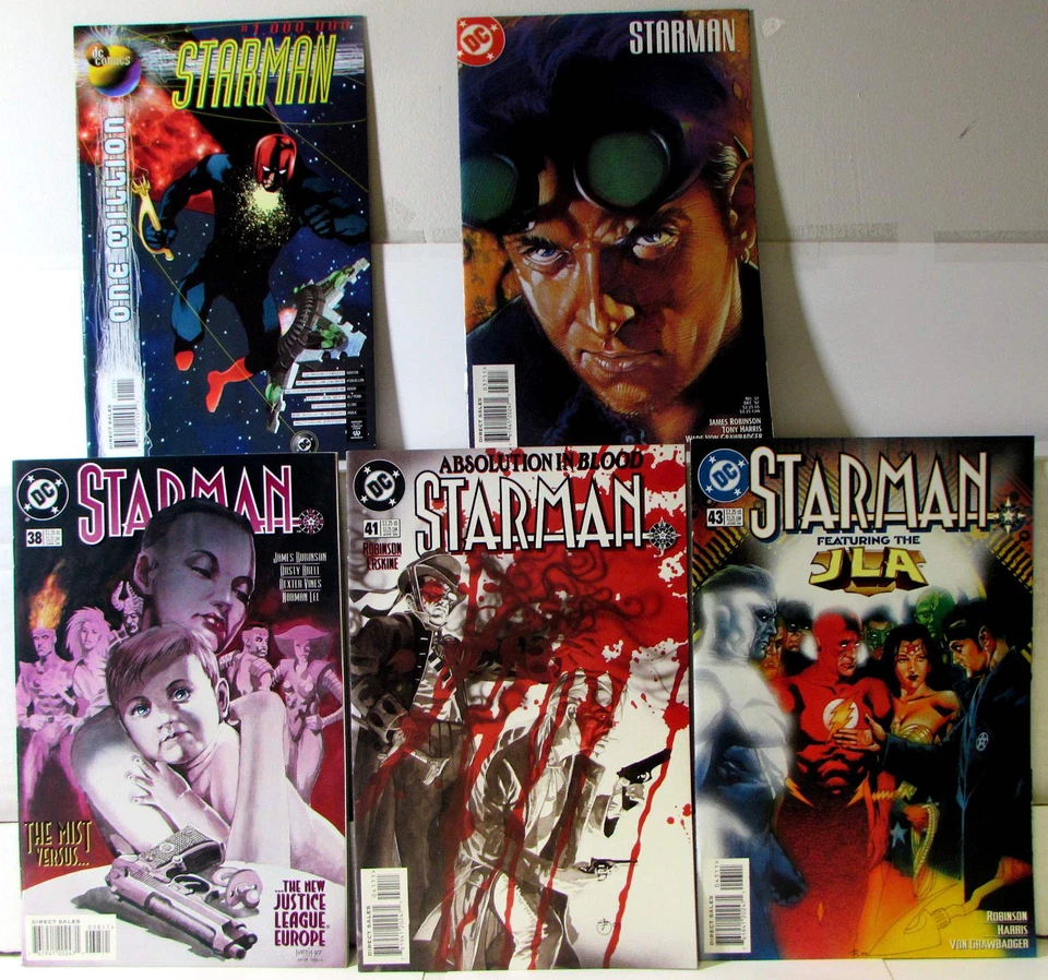 Starman Lot 5 #37, 38, 41, 43, Million 1997 DC 2nd Series 1st Print Comic Books - Image 1 of 1