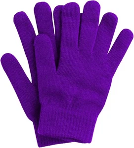 Gloves Winter Thick Hand Gloves Purple Knitted Gloves Full Finger Men Women NEW - Picture 1 of 2