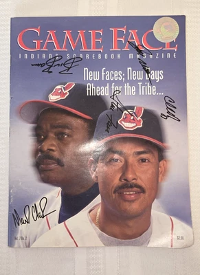 Cleveland Indians Game Face Jose Mesa Belle Baseball Autographs 94 Jacobs Field - Image 1 of 4