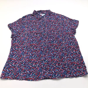 Croft & Barrow XXL Rayon All Over Print Button Short Sleeve Multicolor Shirt - Picture 1 of 12