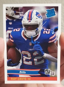 RAY DAVIS 2024 Panini Instant RC NFL RATED ROOKIE RETRO BUFFALO BILLS PR/890 - Picture 1 of 2