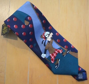 ATLAS DESIGN Art Collection "Goofy and Golf" Tie * 56 in. Made in Italy - Picture 1 of 6