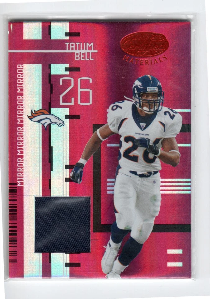 2005 Leaf Certified Materials Mirror Red Materials #38 Tatum Bell /100 - Image 1 of 1
