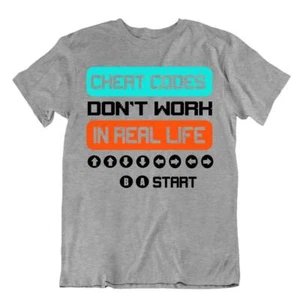 Camiseta Códigos de trucos Don't Work In Real Life Jugador Humor Broma Camiseta - Imagen 1 de 8