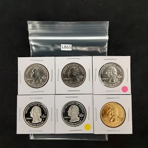 2004 Michigan State Quarters Set! 6 Different coins! 1 90% silver!! L865 - Picture 1 of 2