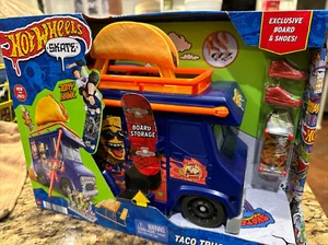 Hot Wheels Skate Tony Hawk Taco Truck Play Case with Exclusive Board & Shoes NEW - Picture 1 of 10