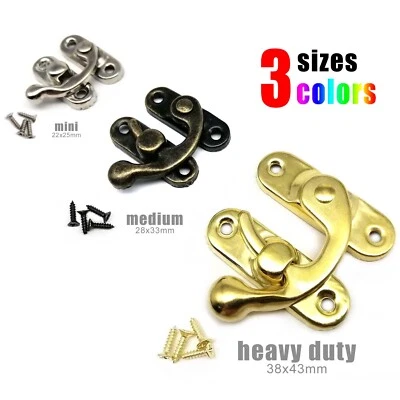 6/12pcs Jewelry Chest Wine Box Case Leather Bag Closure Toggle Hasp Latch Clasp - Image 1 of 4