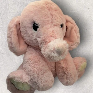 Aurora Baby Pink Elephant 8" Lovey Security Plush Stuffie Toy Soft Weighted - Picture 1 of 11