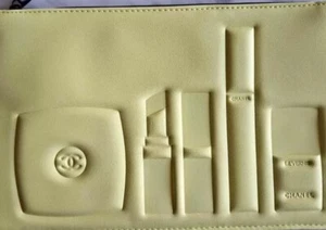 NIB authentic Chanel CODES COULEUR 9.5" Yellow Makeup Pouch Zipper Bag - Picture 1 of 3