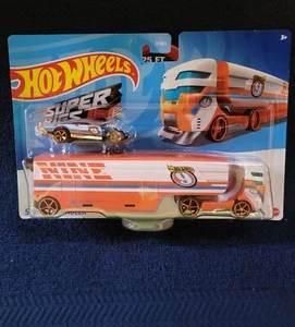 Hot Wheels Super Rigs semirimorchi scala 1:64 pressofuso camion rimorchio e auto - Foto 1 di 35