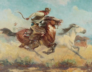 Impresión en lienzo Olaf Wieghorst The Herder 16 x 20 - Imagen 1 de 4
