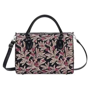 Signare travel overnight bag Golden Fern V&A print oversized handbag weekend bag - Picture 1 of 8
