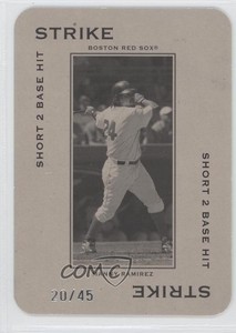 2005 Donruss Throwback Threads Strike Short 2 Base Hit /45 Manny Ramirez #PG-54