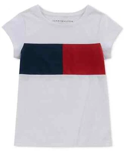 Tommy Hilfiger Big Girls Pieced Flag T-Shirt SIZE 7 NEW WITH TAGS - Picture 1 of 3