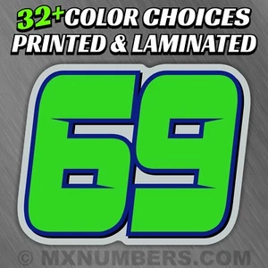 3 Calcomanías de Color con Número de Motocicleta Carrera MX ATV SX BMX Dirt Bike Kart - Imagen 1 de 12