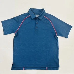 Under Armour Boys Shirt Polo Size Large Blue Youth Golf - Imagen 1 de 3