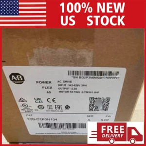 New Allen-Bradley 22B-D2P3N104 22BD2P3N104 PowerFlex 40 AC Drive Free Shipping - Picture 1 of 5