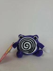 1998 Pokemon Poliwhirl Plush Beanbag Stuffed Animal New w/Tags Hasbro #61 - Picture 1 of 2