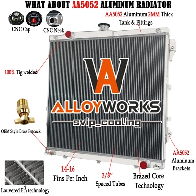 3-Row Radiator Fit 2008-2014 Toyota Sequoia/ 2007-2013 Toyota Tundra Pickup 5.7L Foto 1 de 4