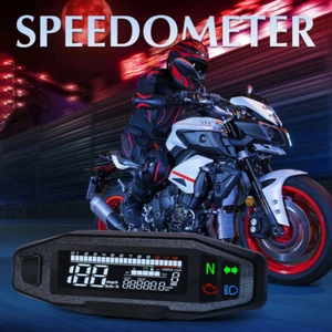 Motorcycle Digital Gauge Speedometer Tachometer Odometer Multi-Function Display - Picture 1 of 9