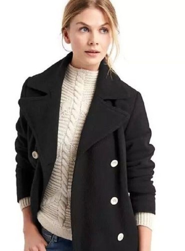 OFF WHITE CAPPOTTO GIACCA PAVONE CLASSICO LANA BIANCO GAP OFF NUOVO! XS Xtra Small