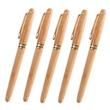 Durable 5x Bamboo Fountain Pen Fine Nib for Christmas Wedding Meeting Gift