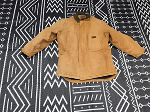 Dickies Detroit Style Canvas Jacket Men's Medium Tan Genuine Quilt Lined Zip VTG - Picture 1 of 9