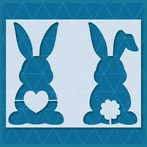 Bunny Rabbit Easter Stencil – Spring, Holiday, Cute, Christian, Kids Craft Art - Picture 1 of 5