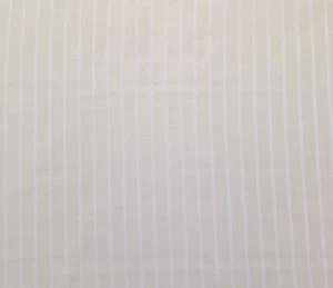 VALENCIA SNOW WHITE SHEER STRIPE LIGHT WEIGHT MULTIUSE FABRIC BY THE YARD 48" W - Picture 1 of 5