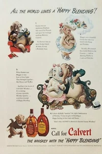 Anuncio de colección especial de whisky Calvert Reserve 1941 All the world loves - Imagen 1 de 1
