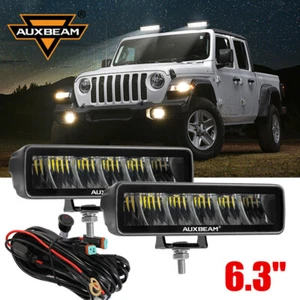 AUXBEAM 6.3" LED Work Lights Bar Pods Driving Fog Offroad Lamp Truck UTV 7"inch - Picture 1 of 11