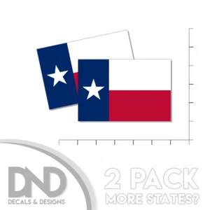 Texas State Flagge Aufkleber Sticker Autoaufkleber TX Texan Lone Star State 2er-Pack 5 Zoll - Bild 1 von 2
