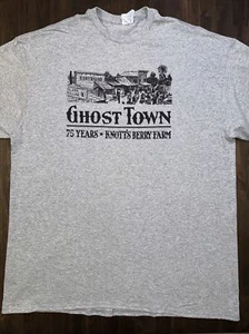 2XL KNOTT’S BERRY FARM Shirt Ghost Town 75 Years OLD WEST Adult Tee NWOT Knotts - Picture 1 of 7