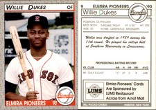 Willie Dukes 1990 Pucko Elmira Pioneers #9 Card *AutographDen*