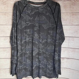 Saxx Quest Shirt Mens XL Black Gray Camo Long Sleeves Stretch Performance Active - Picture 1 of 6