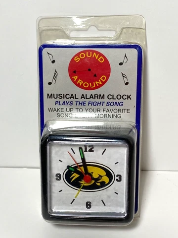 Iowa Hawkeyes NCAA Novelty 1990s Plastic Alarm Clock 2.5" x 2.5" Cover