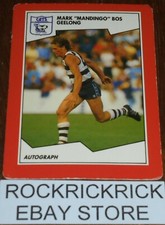 AFL / VFL CARD 1989 GEELONG (MARK BOS 99/168) SCANLENS / STIMOROL (384)