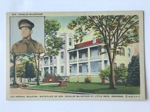 Little Rock AR Arkansas Antiguo Arsenal Edificio General MacArthur Lugar de nacimiento Años 40’s - Imagen 1 de 2